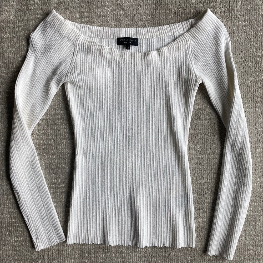 Rag and Bone Off the Shoulder Top